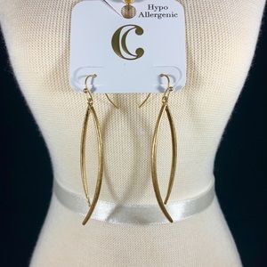 Charming Charlie Gold Matte Finish Earrings